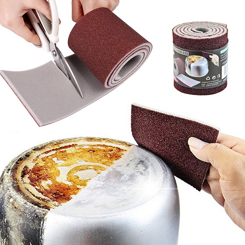 잘라쓰는 롤 연마 양면 수세미 금강사면 기름때 찌든때 물때 녹슨곳 제거 9CMX100CM, 1개 4,540원