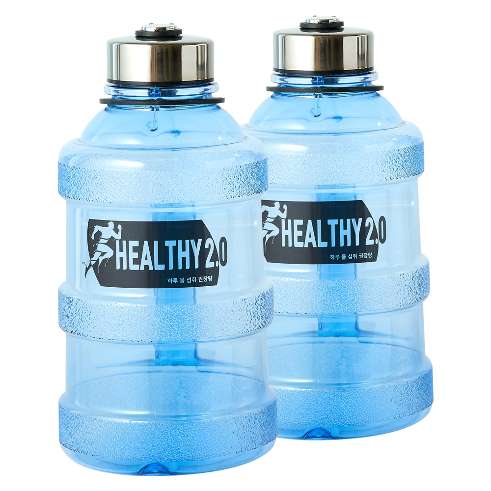 HEALTHY 휴대용 헬스 물통, 블루, 2.3L, 2개 16,120원
