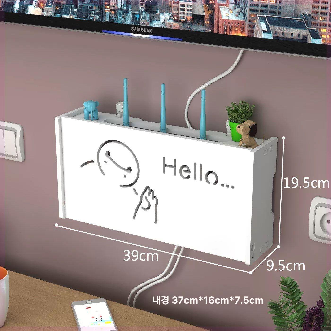 공유기수납박스 벽걸이형 펀칭 선반 프리 단형 WiFi 정리함 44,100원