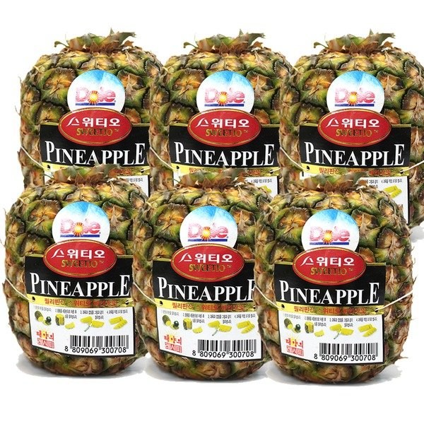 Dole 스위티오 잎뗀 파인애플 (6수), 680g, 6입 19,900원