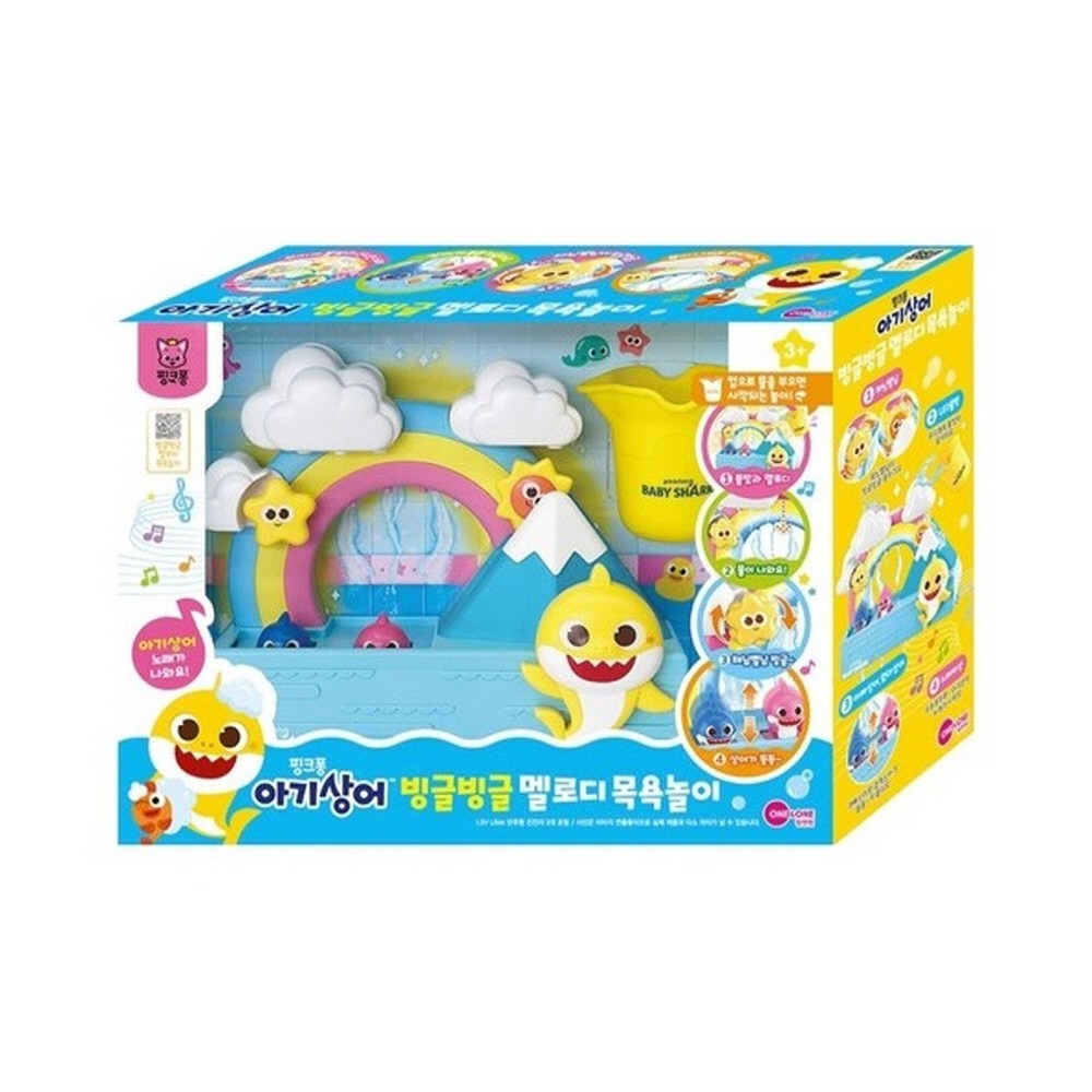 원앤원 핑크퐁 아기상어 빙글빙글 멜로디 목욕놀이 아기목욕장난감 물놀이장난감 33,240원
