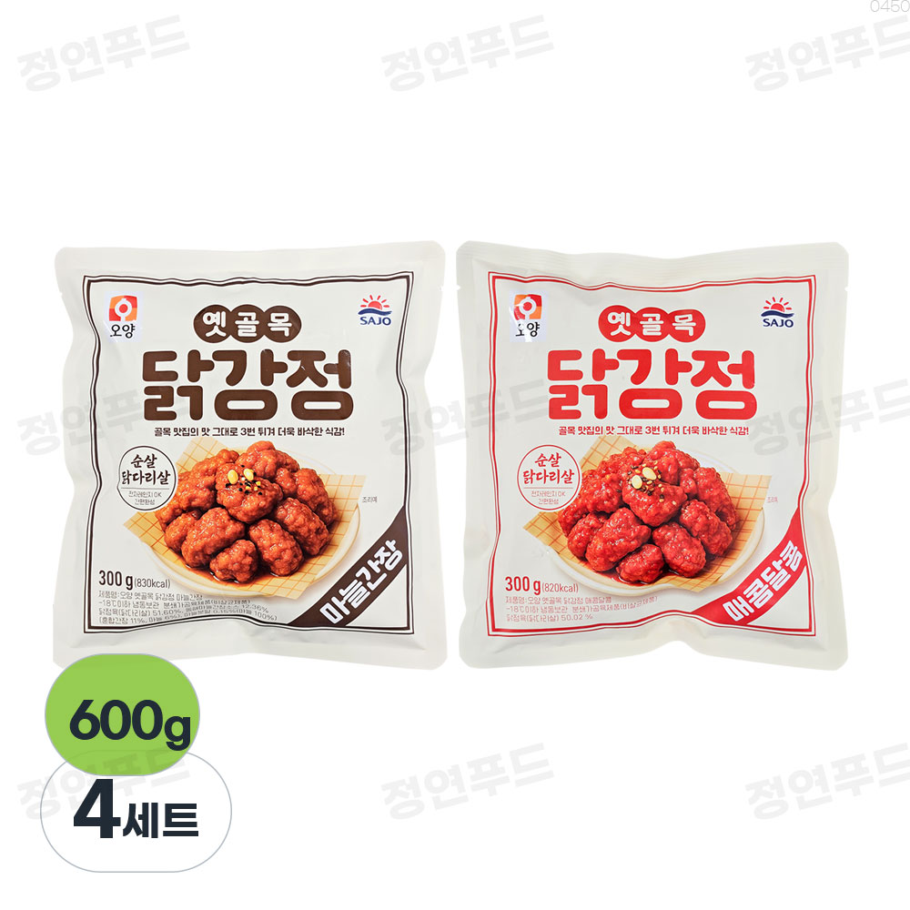 사조오양 옛골목 닭강정 마늘간장300g + 매콤달콤300g, 4세트, 600g 39,200원