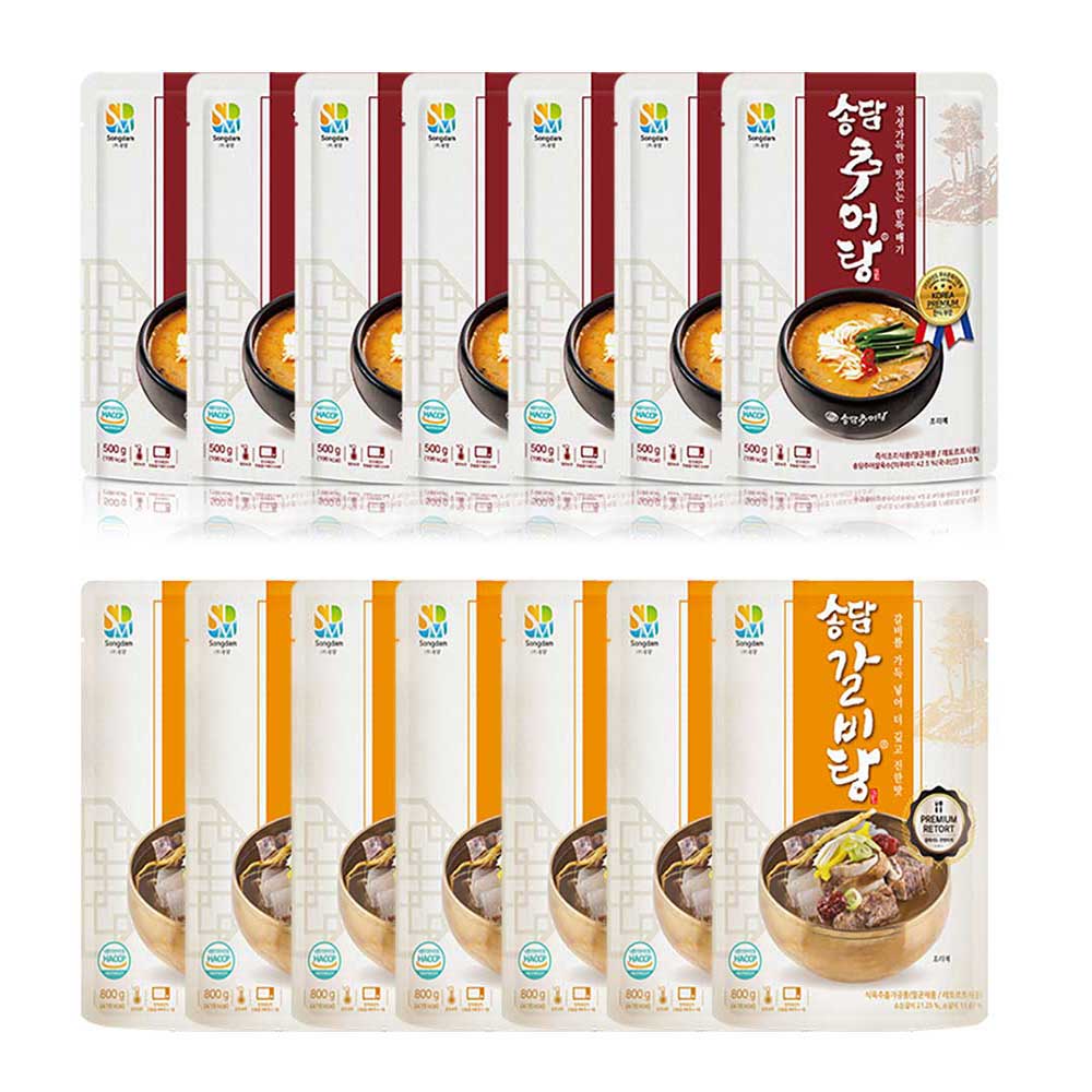 송담 기력충전 추어탕 갈비탕 더블 보양세트(7+7) 122,000원