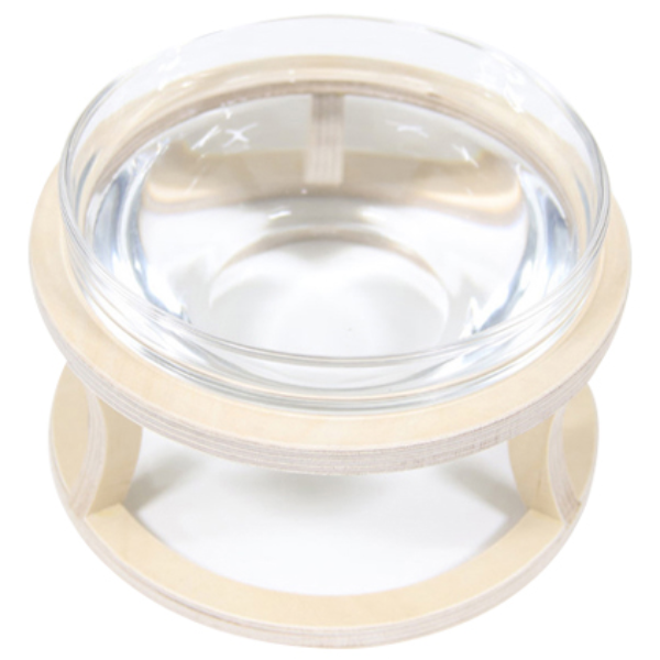 까사미코 강아지 고양이 원목 유리 물그릇 대형 17,050원