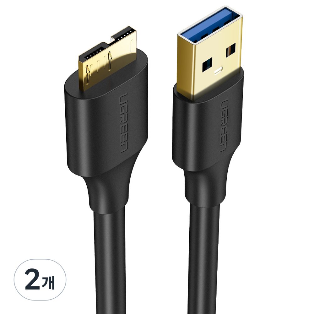 유그린 USB3.0 A타입-마이크로B타입 케이블, 0.5m, 단일색상, 2개 13,100원