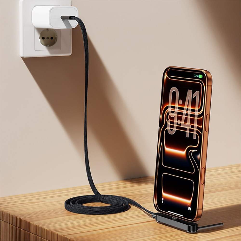 데이앤 240W PD C타입 초고속 충전 데이터 거치대 케이블, 1개, 블랙, 150cm 8,900원