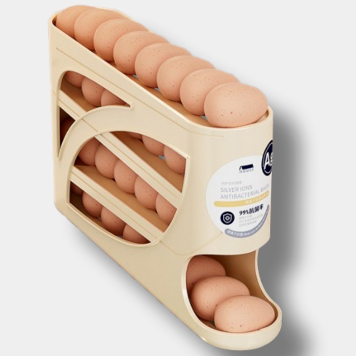 이오라 공간활용 슬라이딩 계란 보관함, 1개, 크림 베이지 8,600원