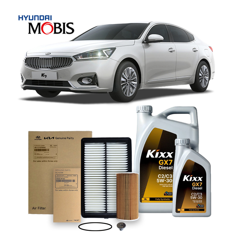 올뉴 K7 YG 2.2 디젤 (16-19년식) 킥스합성유+순정필터세트 5W30, 1개 101,890원