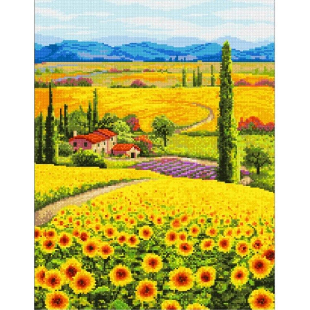 금송샵 보석십자수 캔버스형 금전수 해바라기 대형 AB비즈 60x45cm 재물운 인테리어 DIY 41,900원