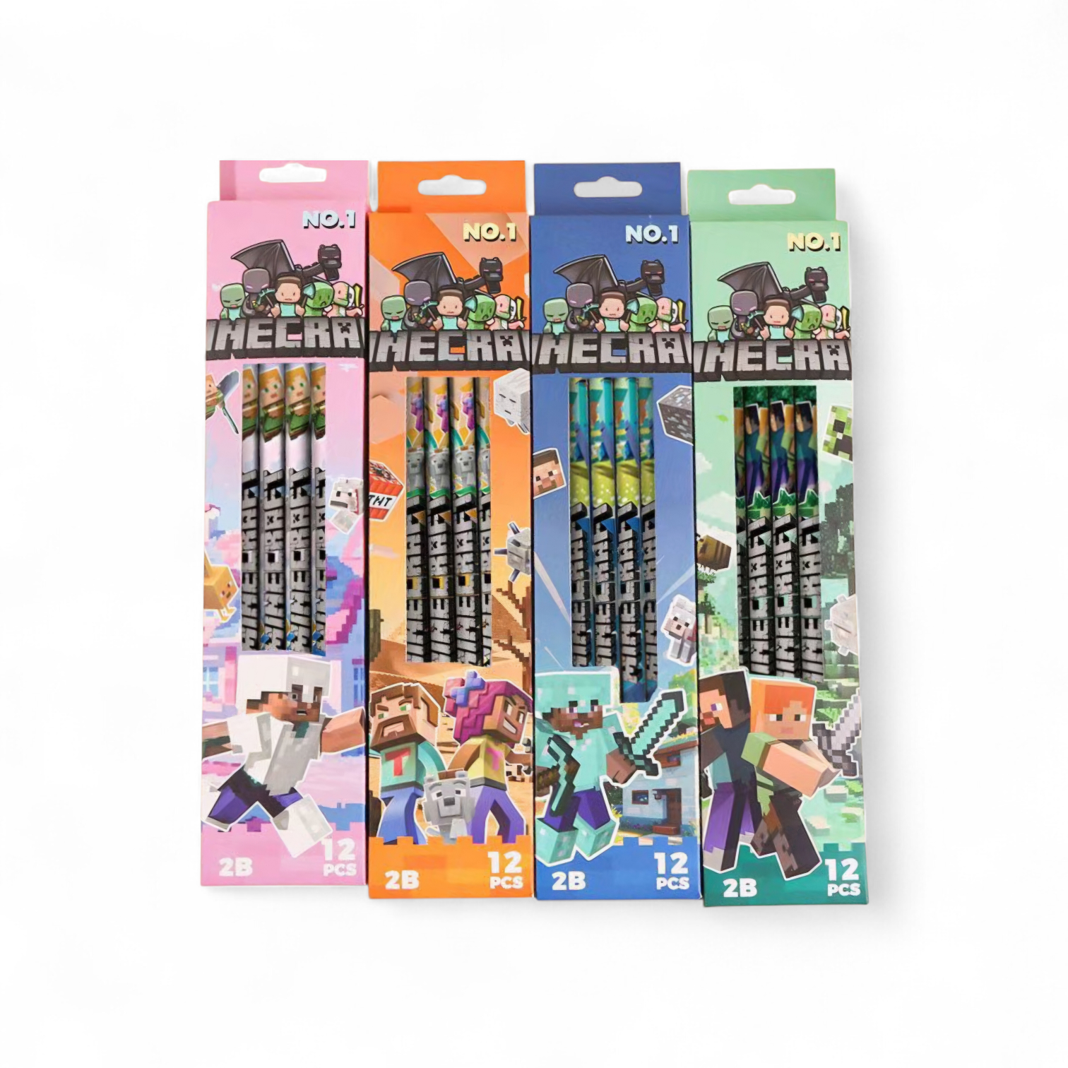 [현투몰] 마인크래프트 연필 지우개 문구세트 신학기 입학식 어린이집 유치원 단체선물, 1팩, 핑크 8,900원