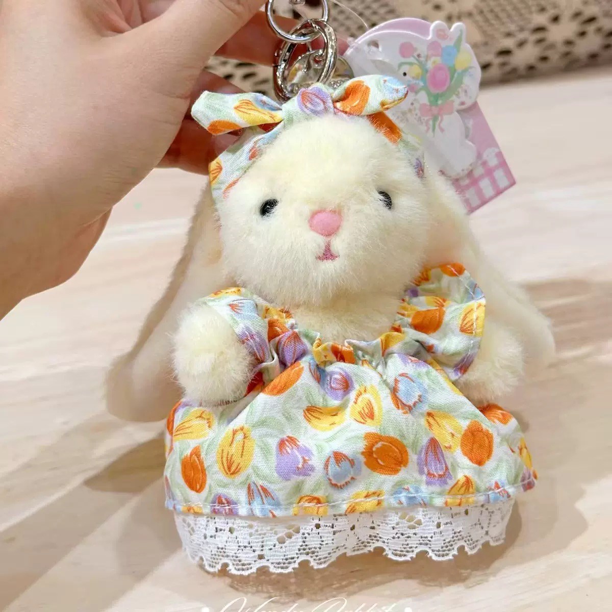 대어샵 귀여운 토끼 인형키링 열쇠고리, 베이지, 1개 11,600원