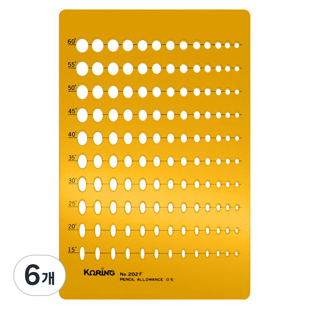 코링 소형 종합 타원 형판 자 K-202 42,720원