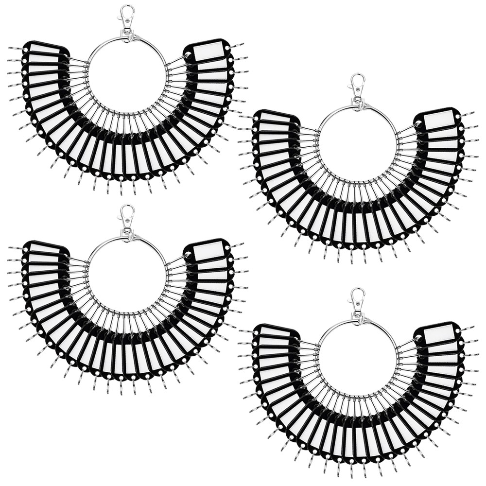 고리형 네임텍 1호 30구 열쇠 이름표 고리 열쇠고리이름텍, 4세트, 블랙 30,000원