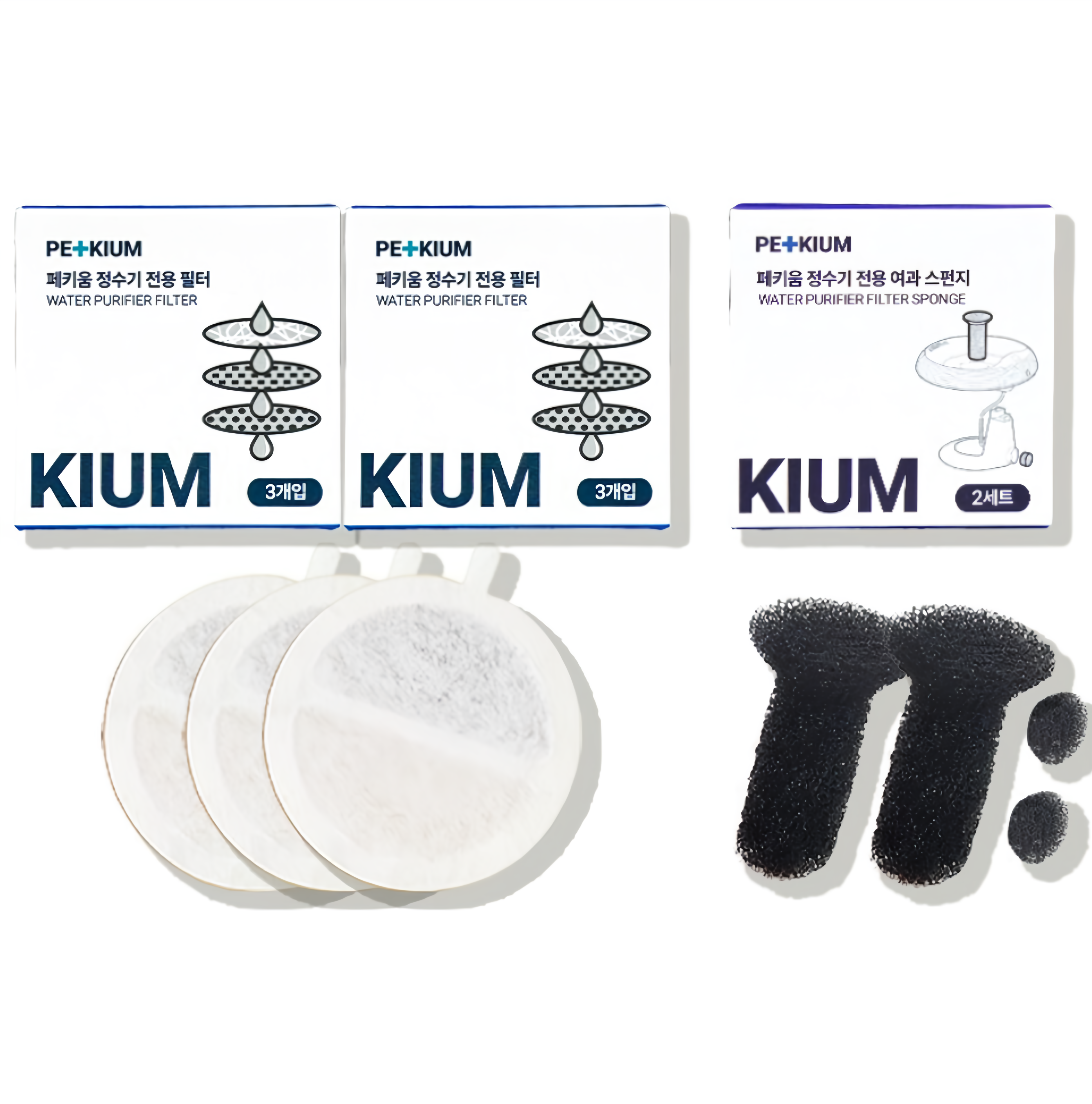 페키움 전용 필터 2박스(6개입)+여과스펀지1박스(2개입) 세트 27,000원