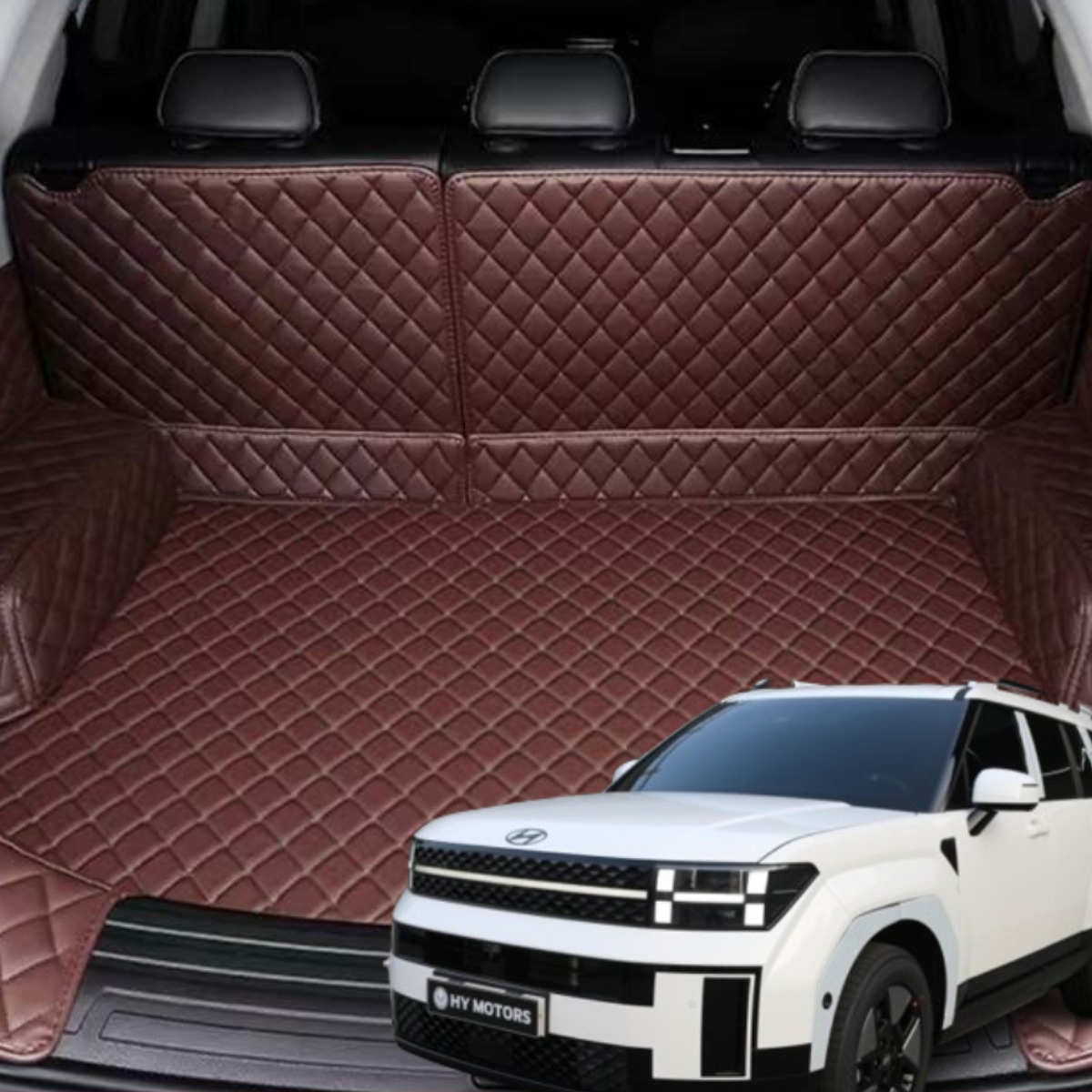 럭키카 디올 뉴 싼타페 MX5 트렁크매트 카매트 차박매트 방수 (도어매트증정), 브라운, 싼타페MX5 5인승 99,000원