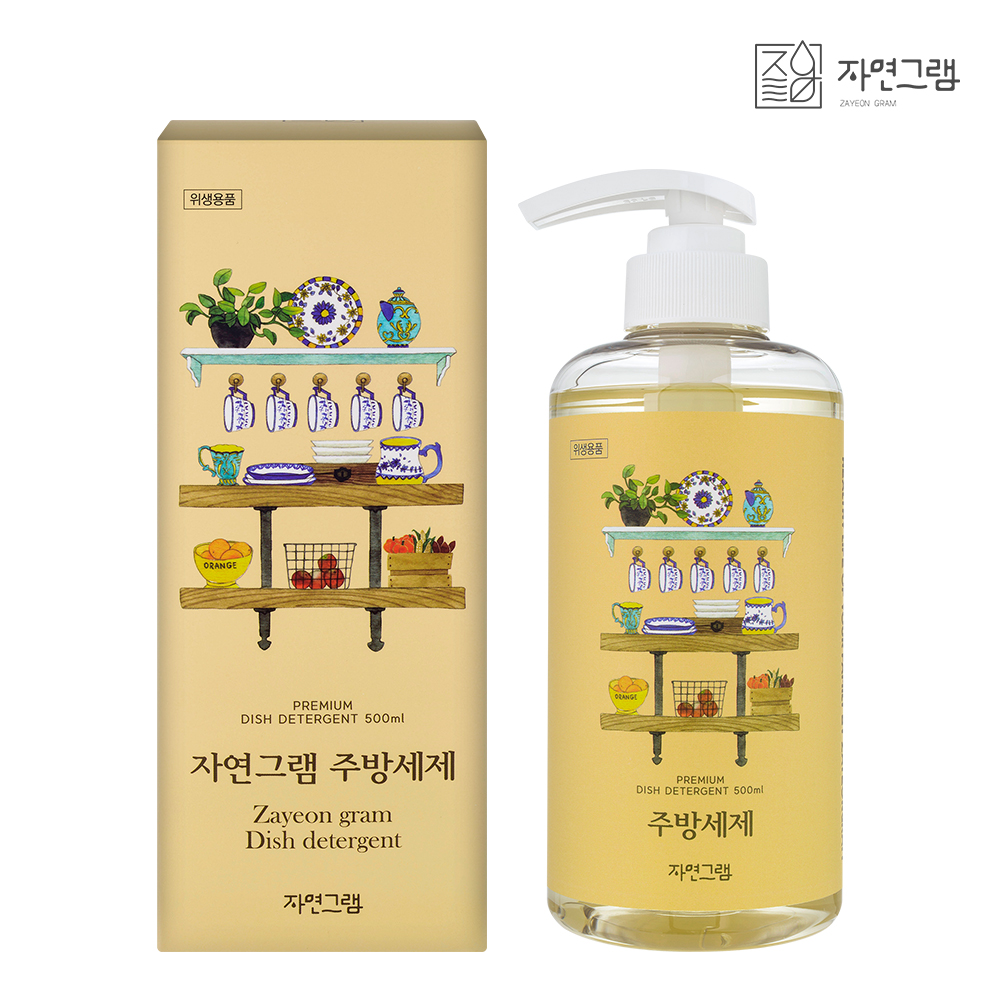 자연그램 자연유래성분 주방세제 아기젖병세제, 1개, 500ml 10,900원