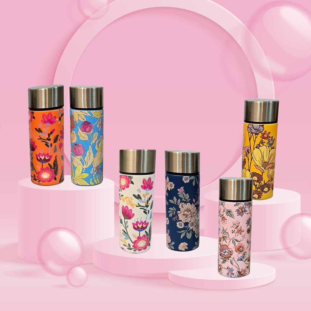 칸토(kanto) 미니 보온병 120ml 플라워 텀블러 보온병 텀블러 보냉병 어린이집 슬림보온병, 1개, 120ml, 화이트 19,960원