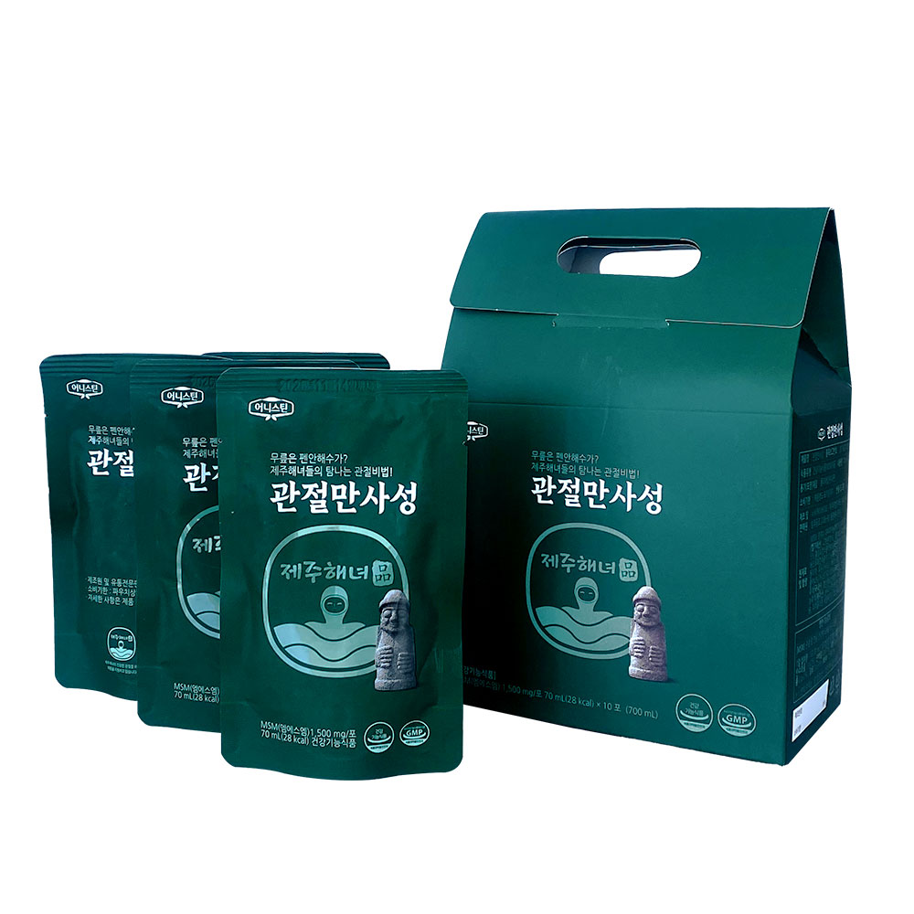 관절만사성 미국산 프리미엄 MSM 엠에스엠 1,500mg 함유 제주 용암해수 및 제주산 유기농 부원료 사용 해녀협회 인증품 관절건강 29,100원