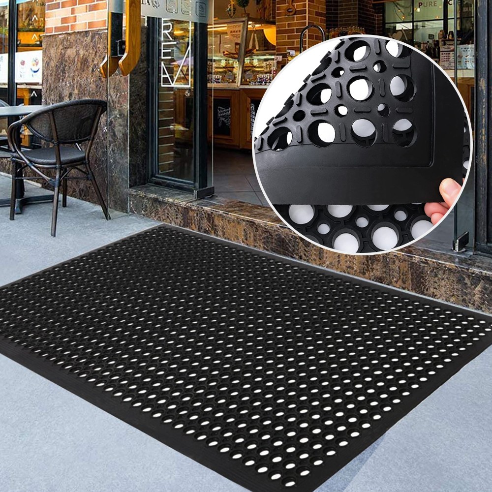 대형 고무 매트 (미끄럼방지매트 생고무 업소용 주방매트 발판 발매트), 1개, 검정 19,000원