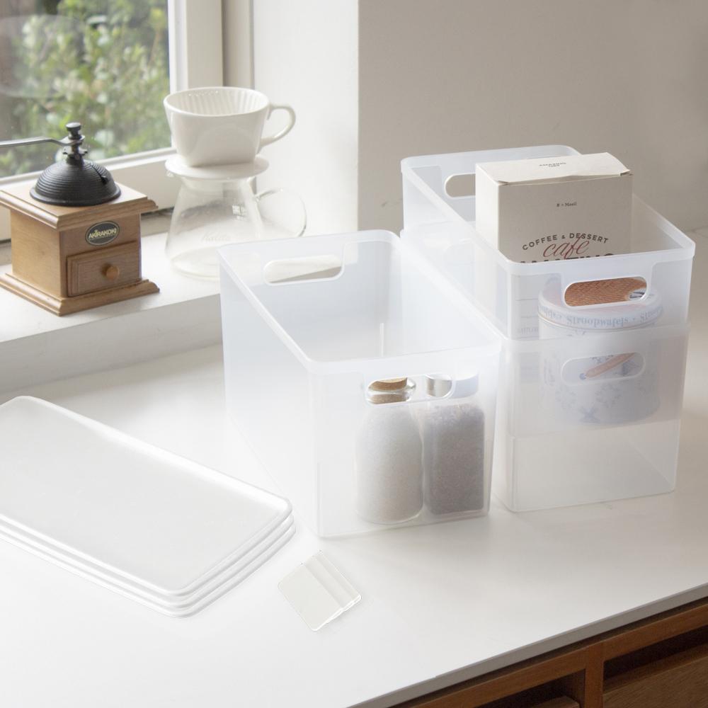 아임홈리빙 심플 바스켓 팬트리 수납함 3p 뚜껑세트 10,900원