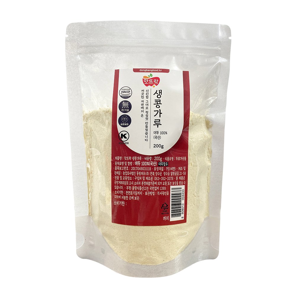 맛뜨락 국산 우리콩 생콩가루 날콩가루, 200g, 1개 4,500원