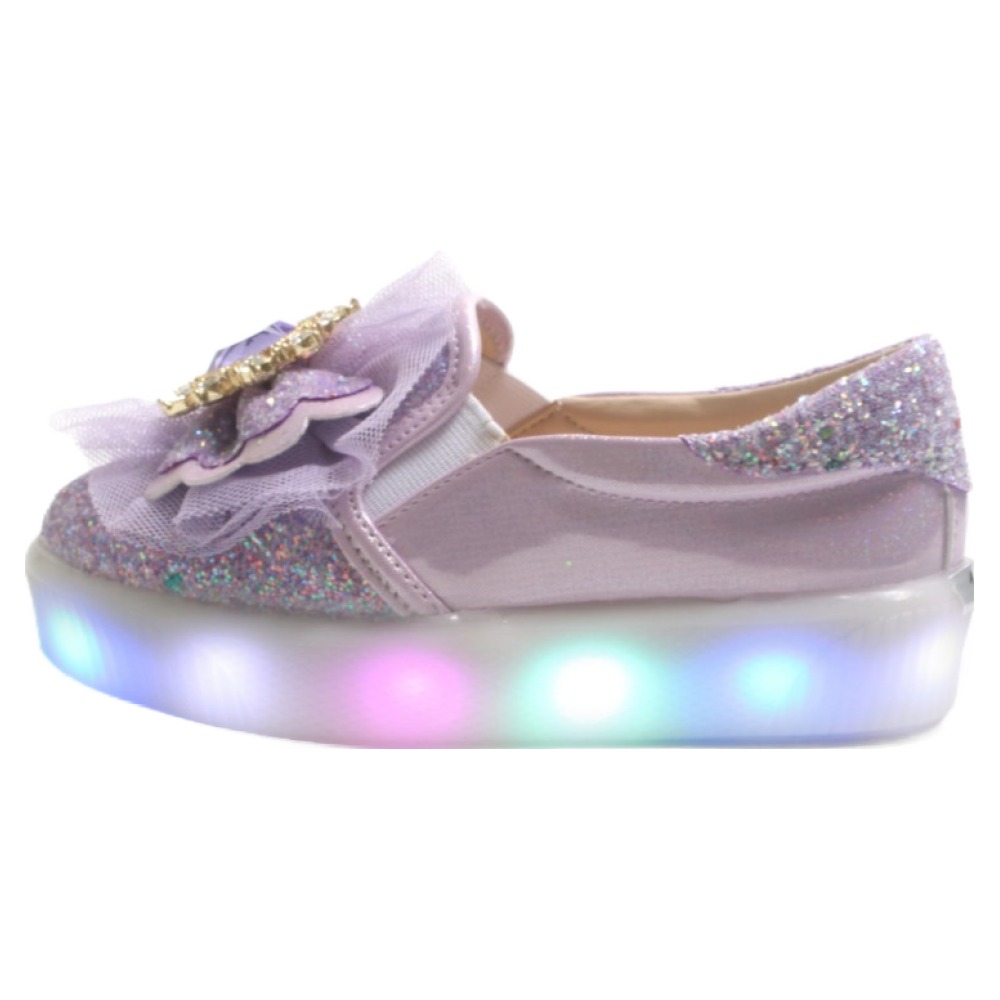 FROMBEBE 프롬베베 여아용 엘리스 하트 큐빅 LED 라이팅 슬립온 39,000원