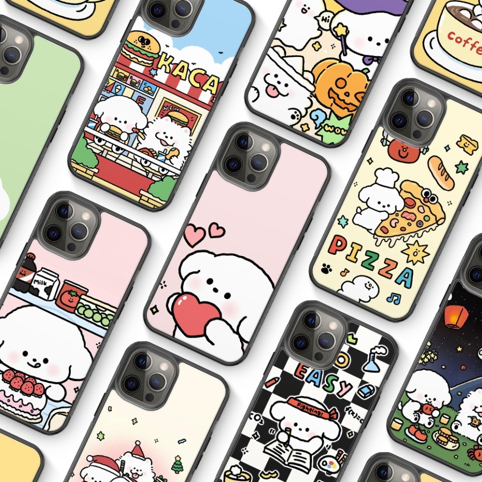 갤럭시S10 S10E S10+ S10 5G 귀여운 푸들 강아지 전기종 범퍼 케이스 13,400원