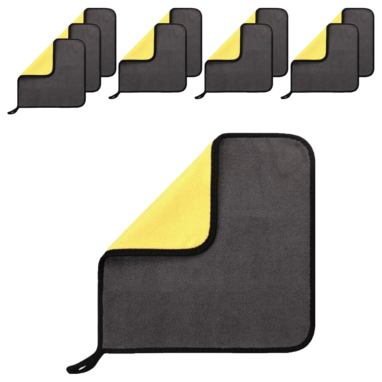 앞날창창 차량용 극세사 세차 물기제거 양면 타월, 옐로우, 10개 6,860원