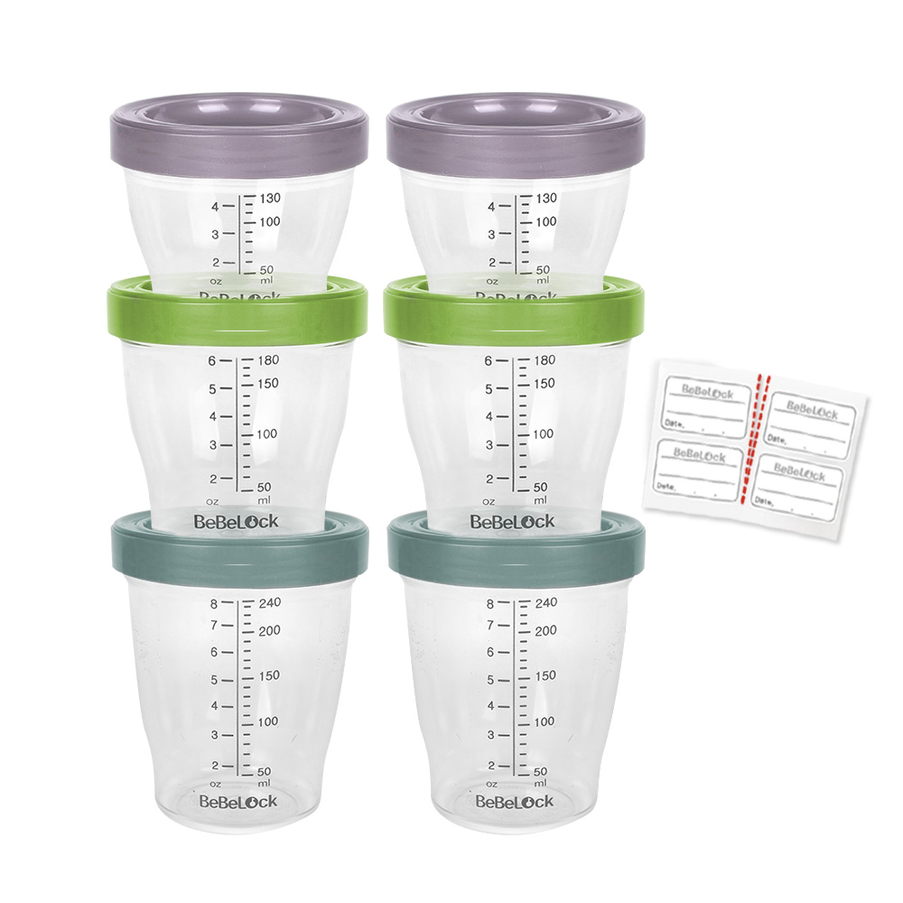 베베락 국산 트라이탄 이유식 용기 블루그레이 130ml + 레드빈 180ml + 240ml 세트, 블루그레이 + 레드빈 + 올리브, 2세트, 130ml 17,000원