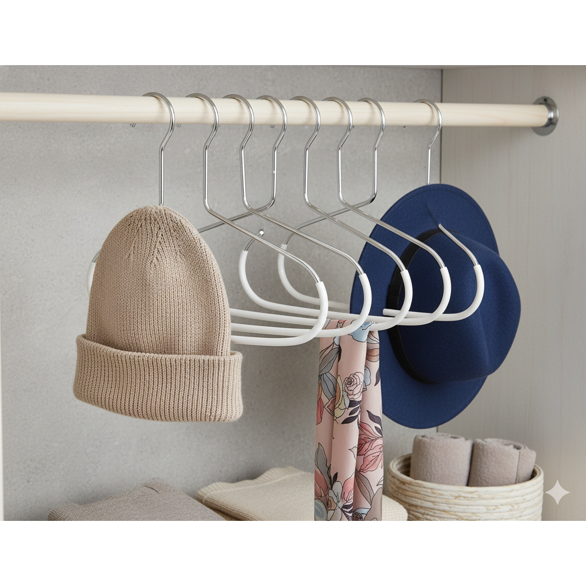 제이에스씨 다용도 모자 옷 의류 벨트 넥타이 걸이 수납정리, 화이트, 5개 3,000원