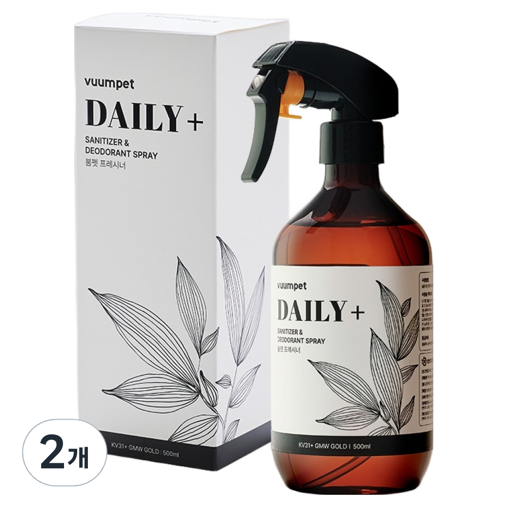 붐펫 데일리+ 프레시너 광물 실내 살균 탈취제, 500ml, 2개 43,600원