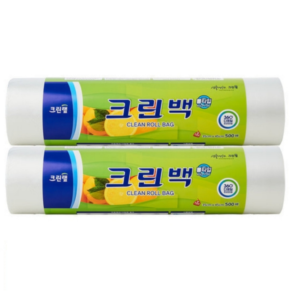 크린랩 크린롤백 특대형 35cm x 45cm 500매 (사은품증정 은사수세미 대형 1매) 33,500원