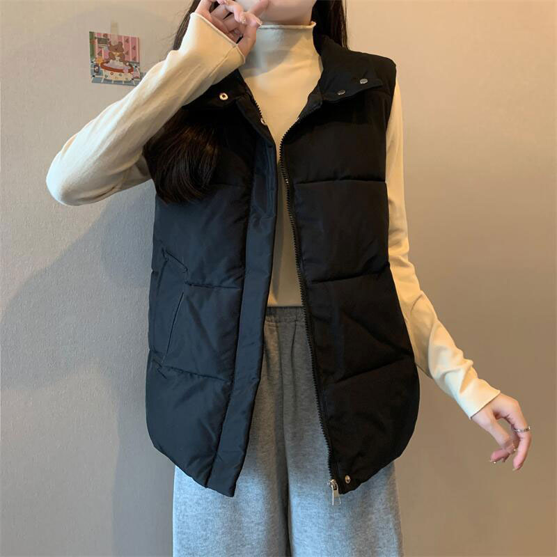 여성 겨울 빅사이즈 간절기 경량 방수 숏 패딩 조끼 32,900원