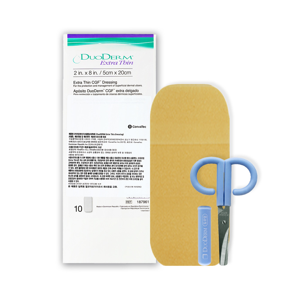 콘바텍 듀오덤 엑스트라씬 5X20cm 10매/1PACK (187961) 습윤드레싱 + 듀오덤 안전가위 1개, 1세트, 2개입 27,500원