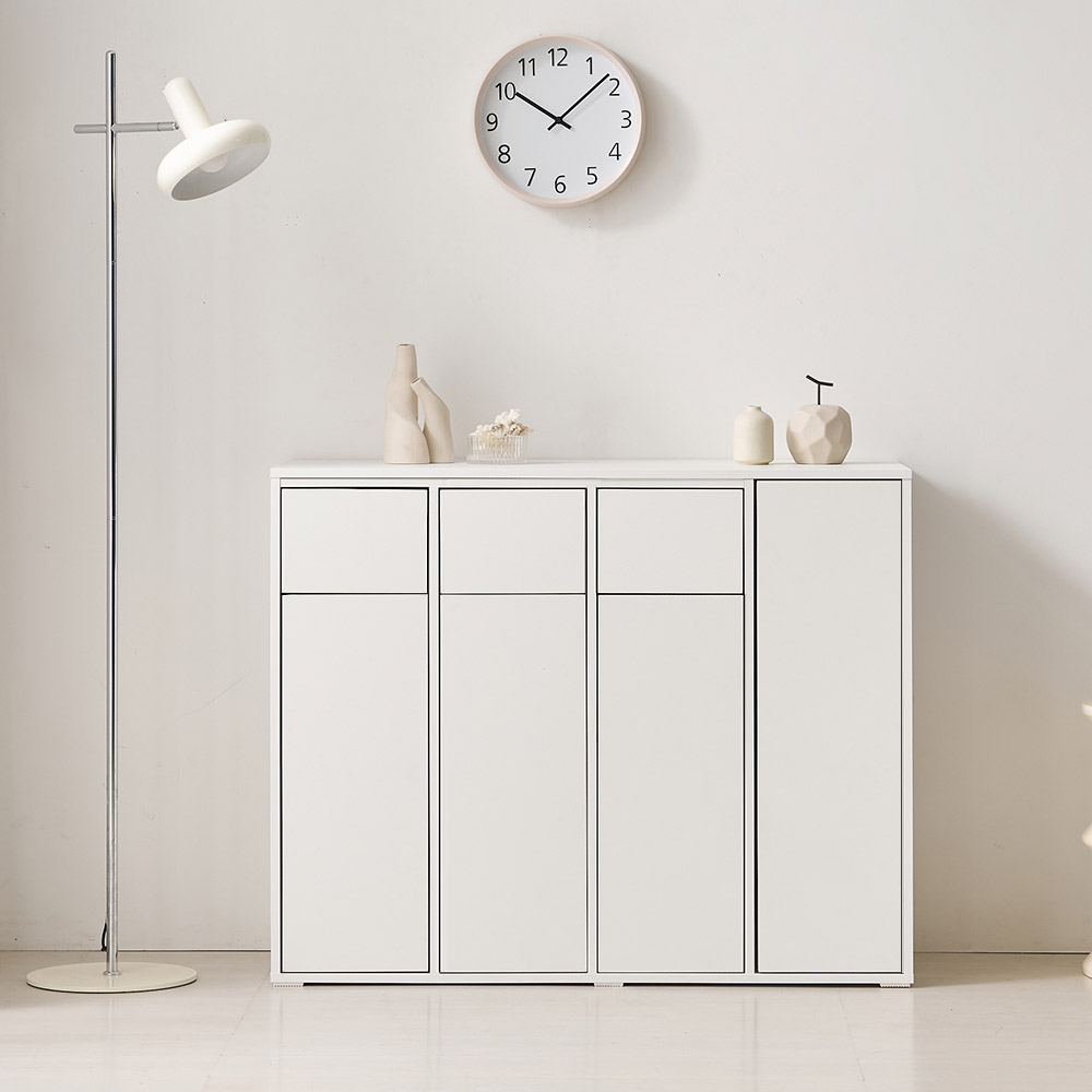 프린홈 E0 에코스마트 분리수거함 4칸, 밀크화이트 109,900원