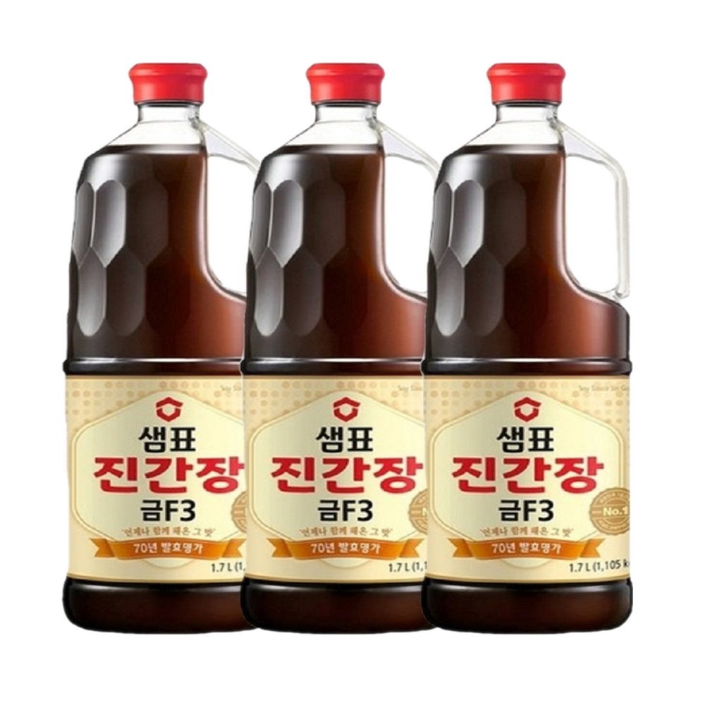 샘표 진간장 금 F3, 1.7L, 3개 29,900원