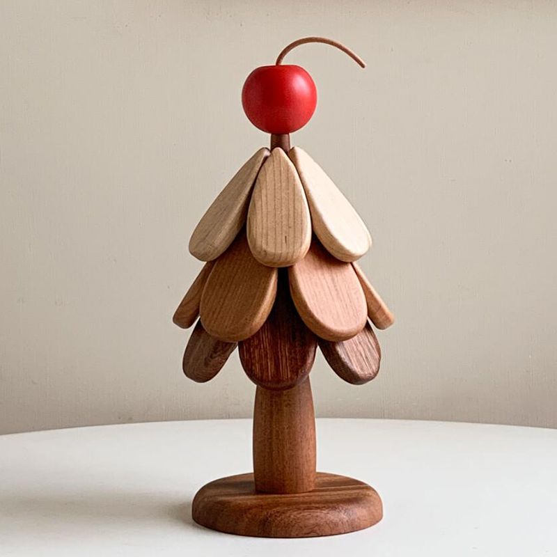 FONOW 집들이선물 크리스마스 트리 스타일링, 식탁 단열 매트, 열 방지 원목 컵 받침 커피 매트 9,900원