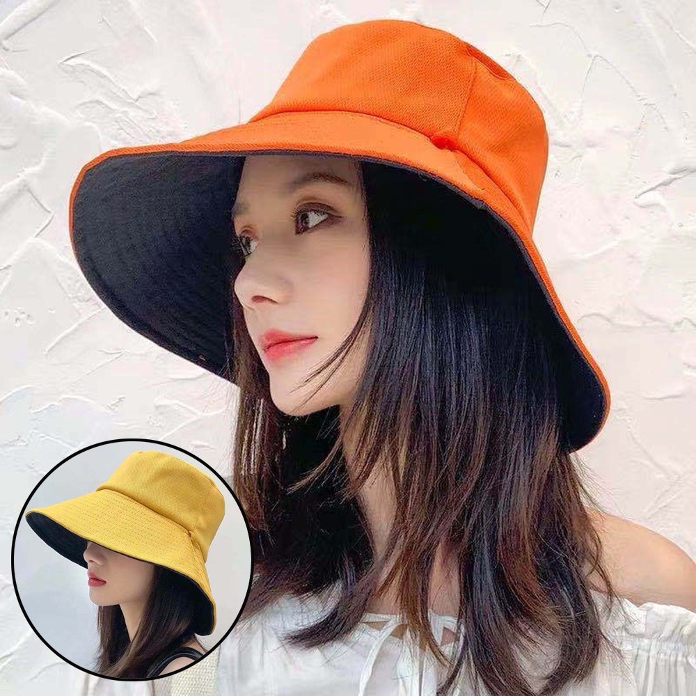 미즈코스 1+1 양면 벙거지 버킷햇 여성 남성 챙넓은 모자 정글 빅사이즈 대두 연예인 숏 무지 9,900원