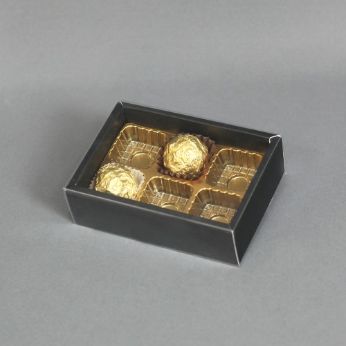 초콜릿박스(투명슬리브, 블랙, 6구, 내피포함) - 10개, 1개 12,600원