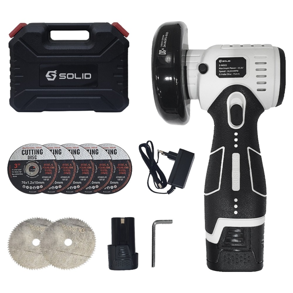 솔리드 16.8V 충전 무선그라인더 S-WG03, 1개 89,000원