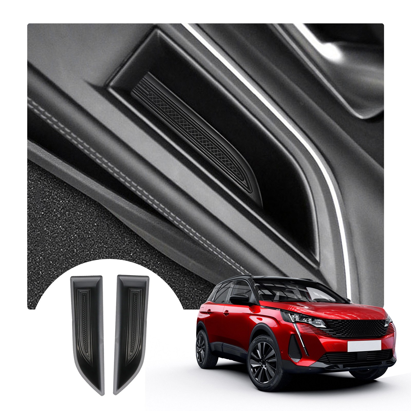 RUIYA 푸조 5008/3008 2세대 호환전용 사이드 도어포켓 수납포켓 세트 2017 2018 2019 2020 2021 2022 2023 2024 15,680원