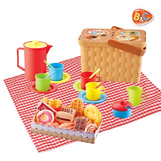 아빠 엄마랑 함께 소꿉놀이 라탄 바구니 피크닉 세트 25,900원