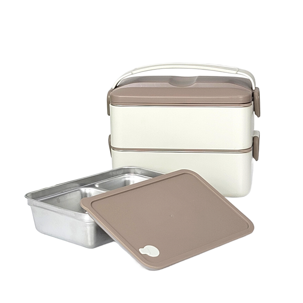 런치버스 새지 않는 전자레인지 스텐2단 밀폐 도시락통, 1개 20,500원