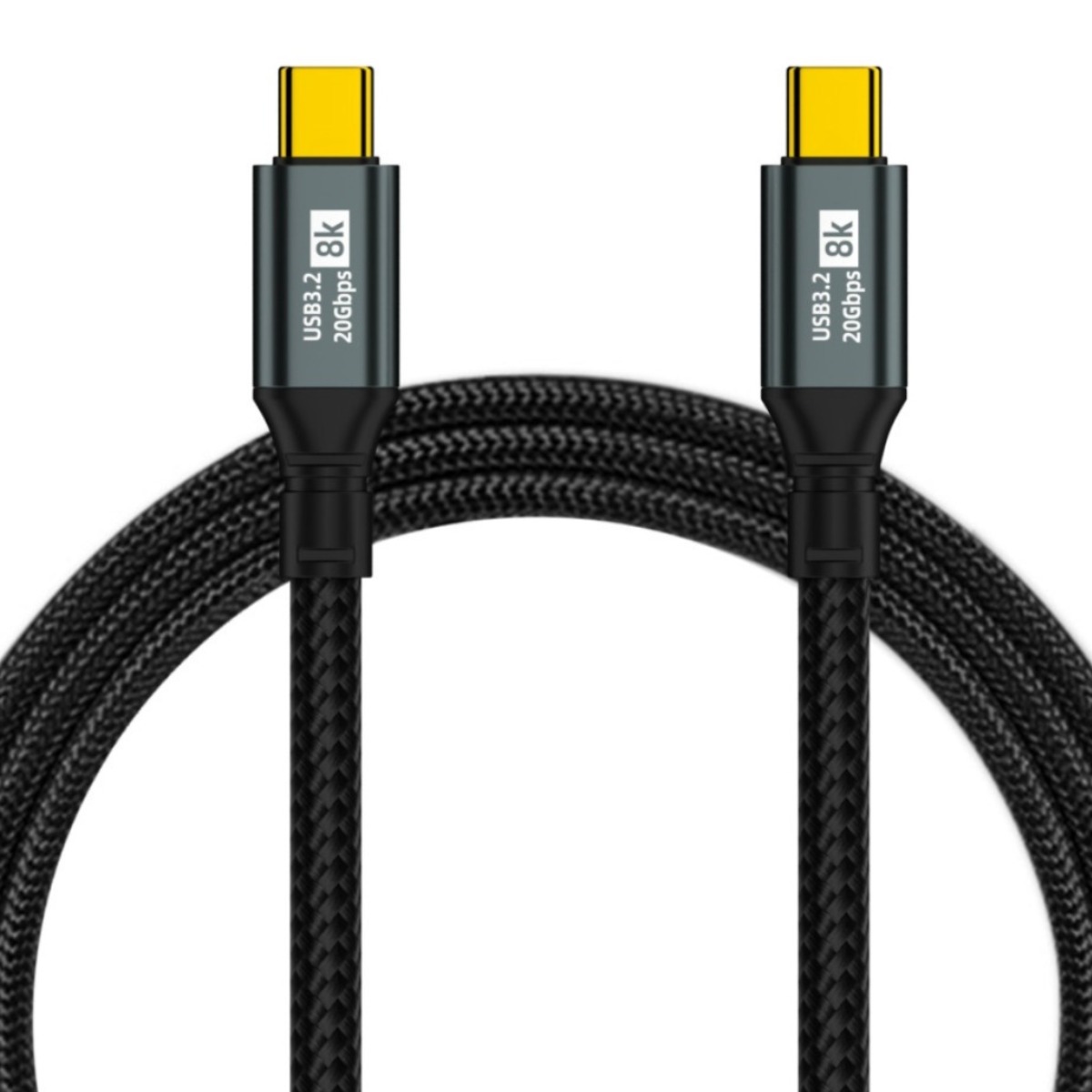 USB 3.2 GEN2 20Gbps C타입 외장 하드 메모리 데이터 고속 충전 케이블 PD 100W, 1개, 100cm, 블랙 9,890원