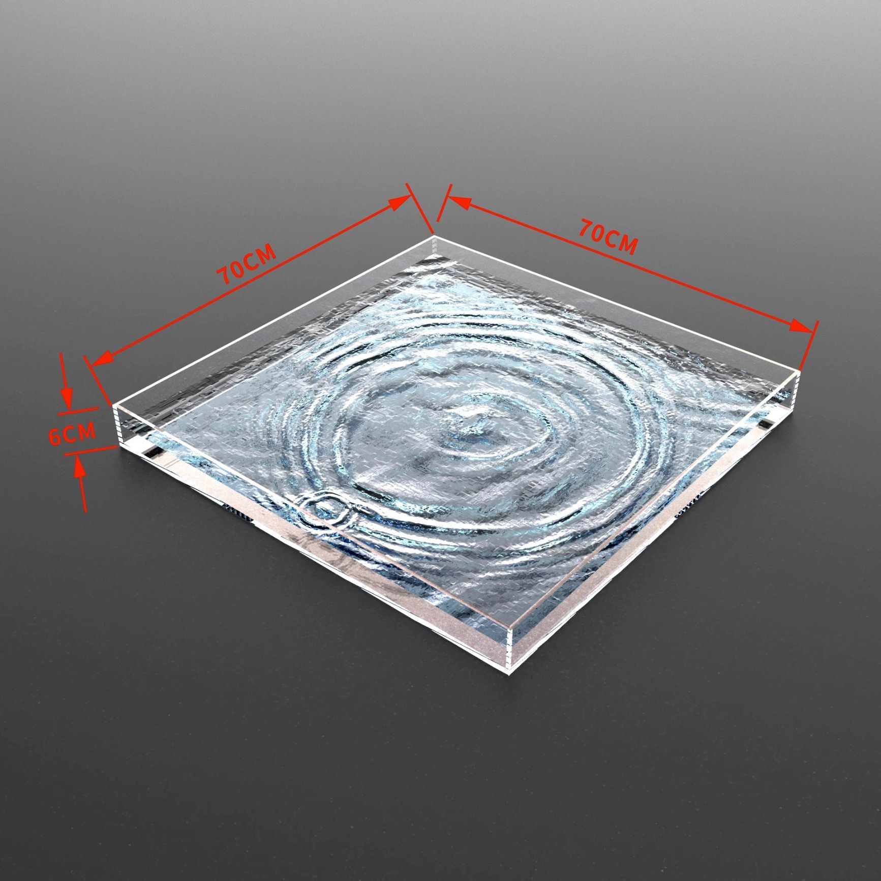 촬영용 아크릴 특수 낮은 수조, 1개, 투명 70x70x6cm 841,800원