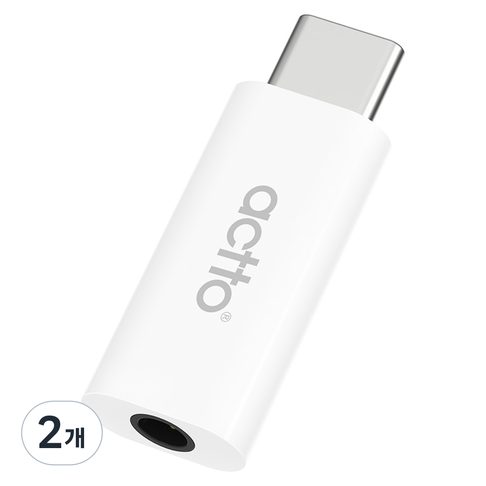 엑토 C타입 AUX 3.5mm to USB 오디오 이어폰 젠더 AUXA-06, 2개, 33mm, 화이트 8,530원