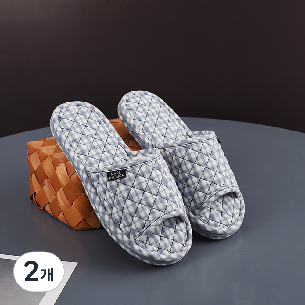 알럽홈 남성용 컬러 더블 체크 홈 슬리퍼 29,800원