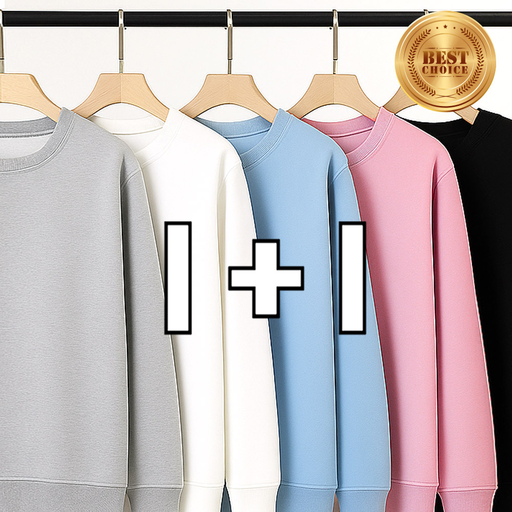 [1+1] 3단 쭈리 도톰한 맨투맨 남녀공용 기본핏 오버핏 빅사이즈 고급원단 25,900원