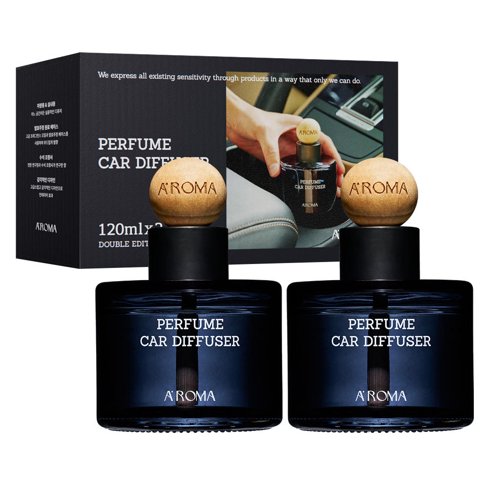 에이로마 퍼퓸 차량용 디퓨저 120ml, 페어앤프리지아, 2개 12,900원
