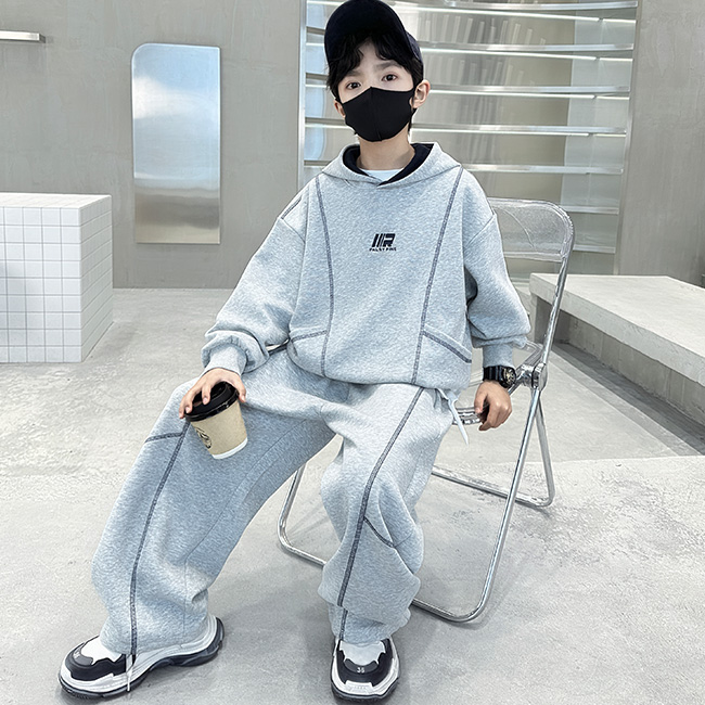 비비키드 남아 봄 가을 초등생 긴팔티 긴바지 상의 초중생 하의 세트 PALSY FINE 페인팅 라인 후드티 주니어 상의+하의 세트 (2606) 43,800원